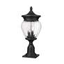 5_Davina 22 1/4" High Black Outdoor Pier Light w/ Square Base more views