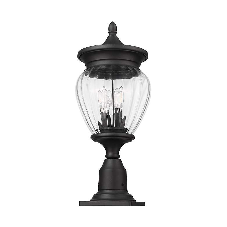 Image 7 Davina 22 1/4" High Black Outdoor Pier Light w/ Square Base more views