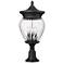 Davina 27 1/4" High Black Outdoor Pier Light w/ Round Base