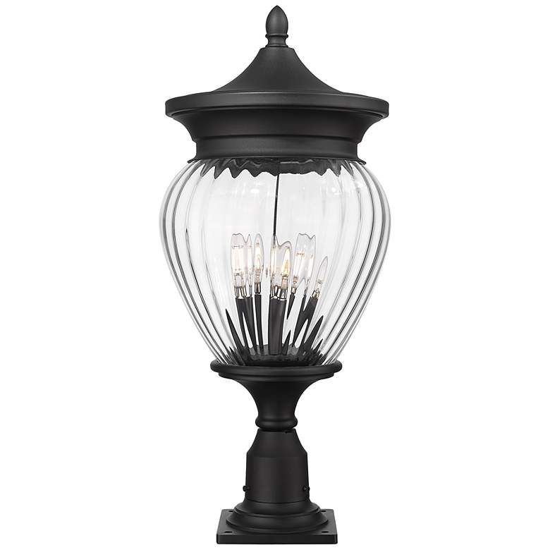 Image 1 Davina 27 1/4" High Black Outdoor Pier Light w/ Square Base