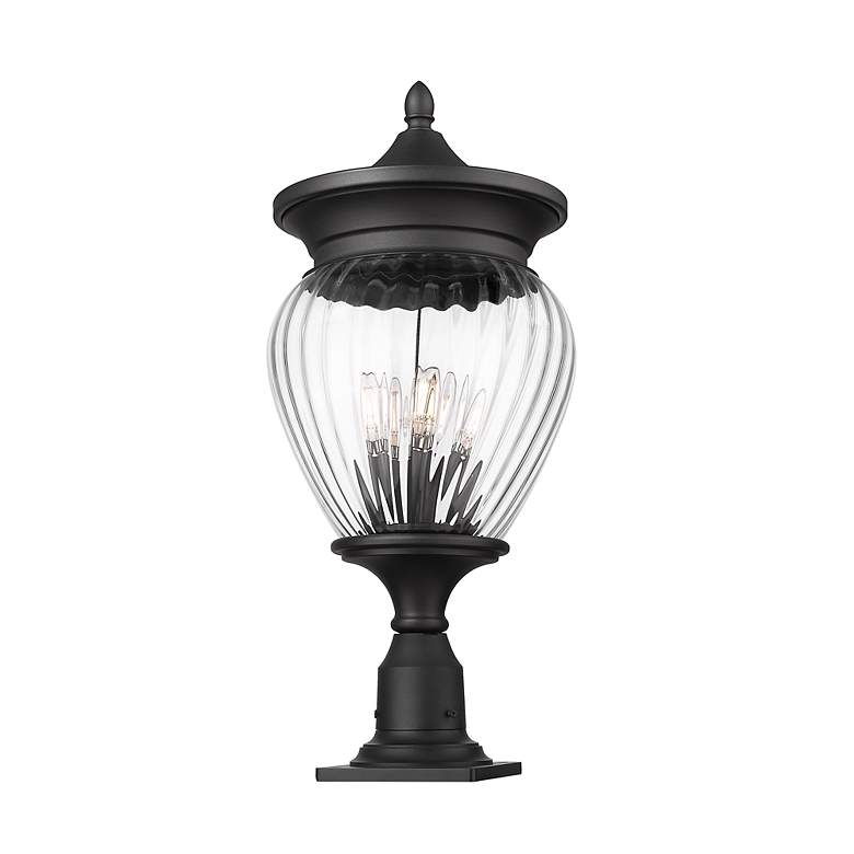 Image 4 Davina 27 1/4" High Black Outdoor Pier Light w/ Square Base more views