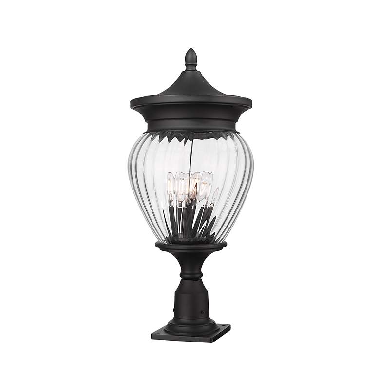 Image 5 Davina 27 1/4" High Black Outdoor Pier Light w/ Square Base more views