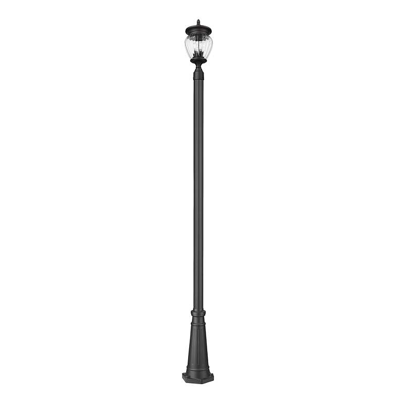 Image 7 Davina by Z-Lite Black 10 inch 3 Light Outdoor Post Mounted Fixture more views
