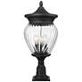 Thumbnail1 of Davina by Z-Lite Black 12 inch 4 Light Outdoor Pier Mounted Fixture