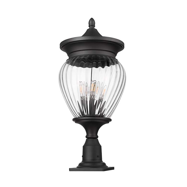 Image 7 Davina by Z-Lite Black 12 inch 4 Light Outdoor Pier Mounted Fixture more views