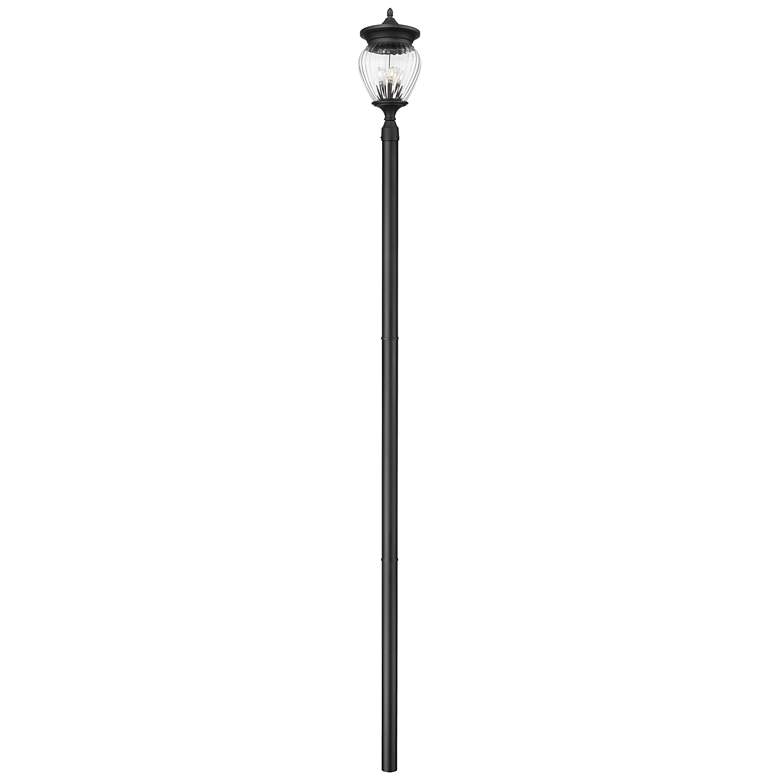 Image 1 Davina by Z-Lite Black 12 inch 4 Light Outdoor Post Mounted Fixture