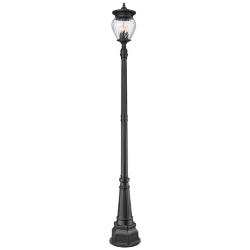 Davina by Z-Lite Black 14.25 inch 4 Light Outdoor Post Mounted Fixture