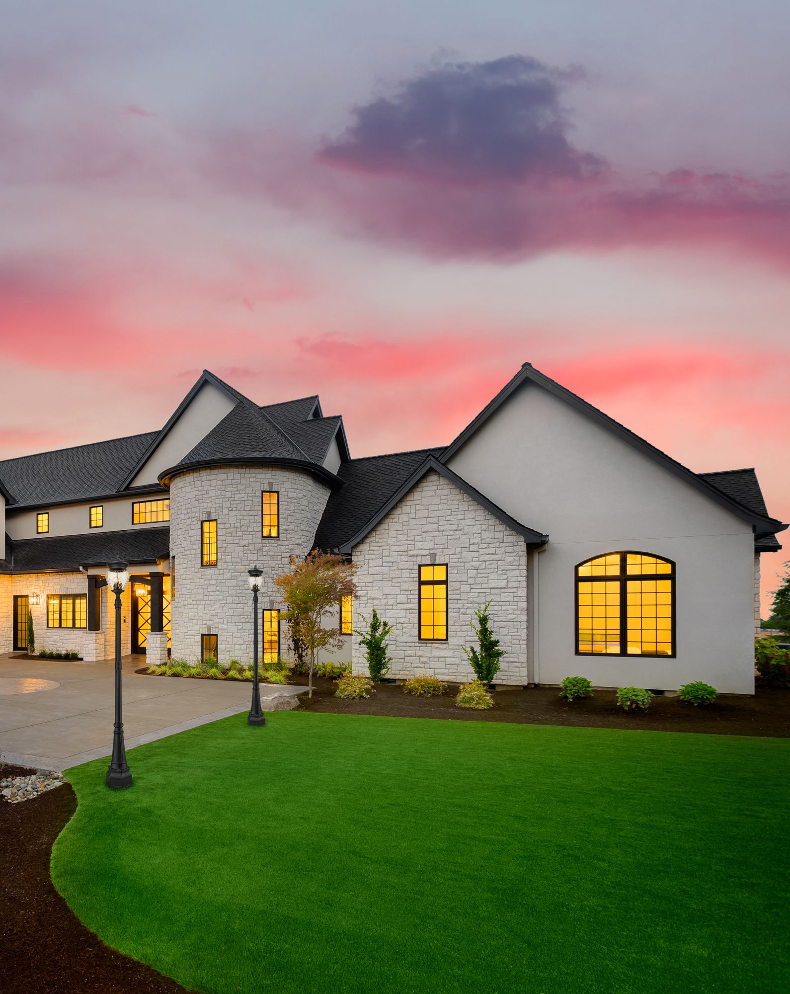 Image 3 Davina by Z-Lite Black 14.25 inch 4 Light Outdoor Post Mounted Fixture more views