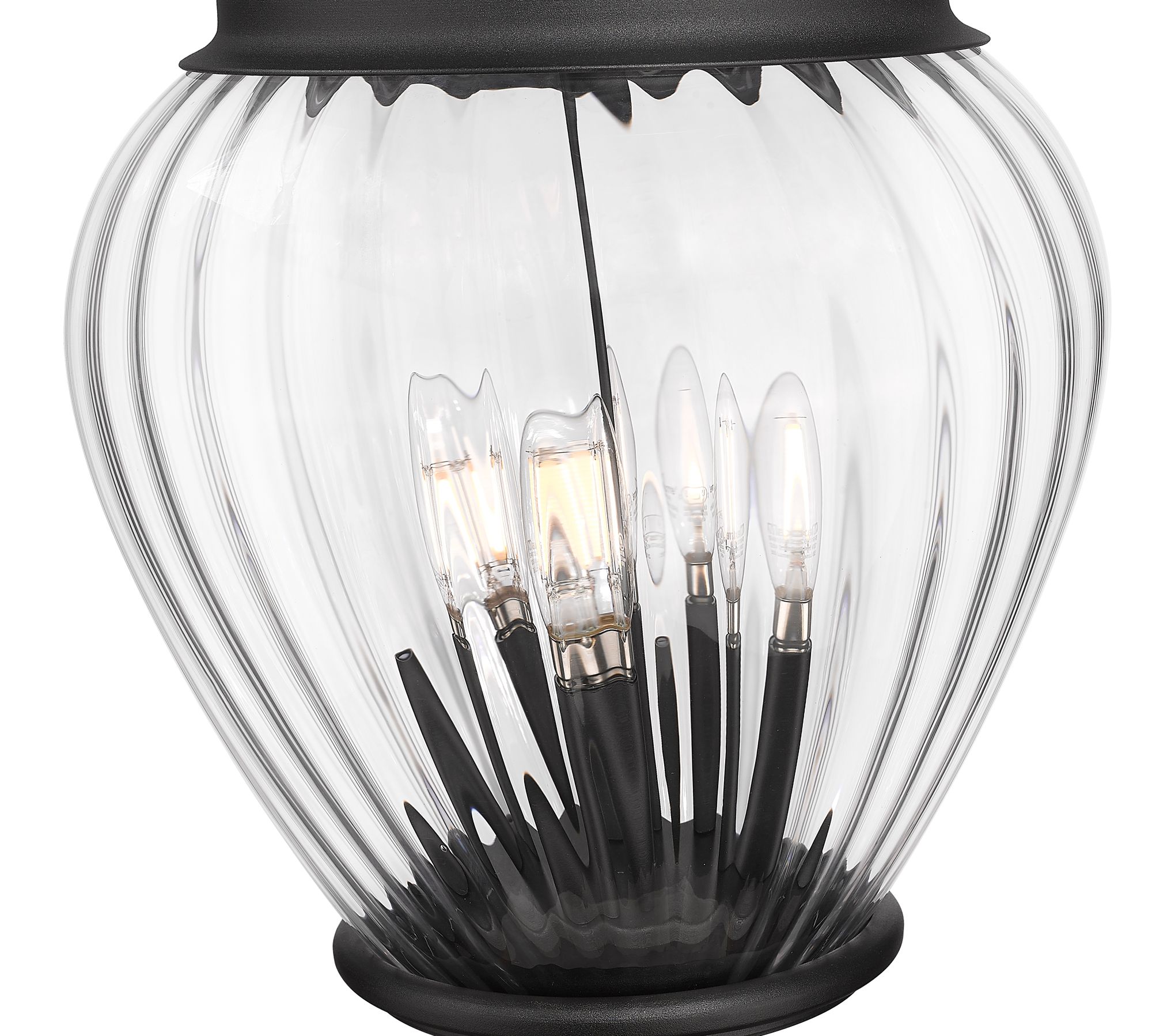 Image 6 Davina by Z-Lite Black 14.25 inch 4 Light Outdoor Post Mounted Fixture more views