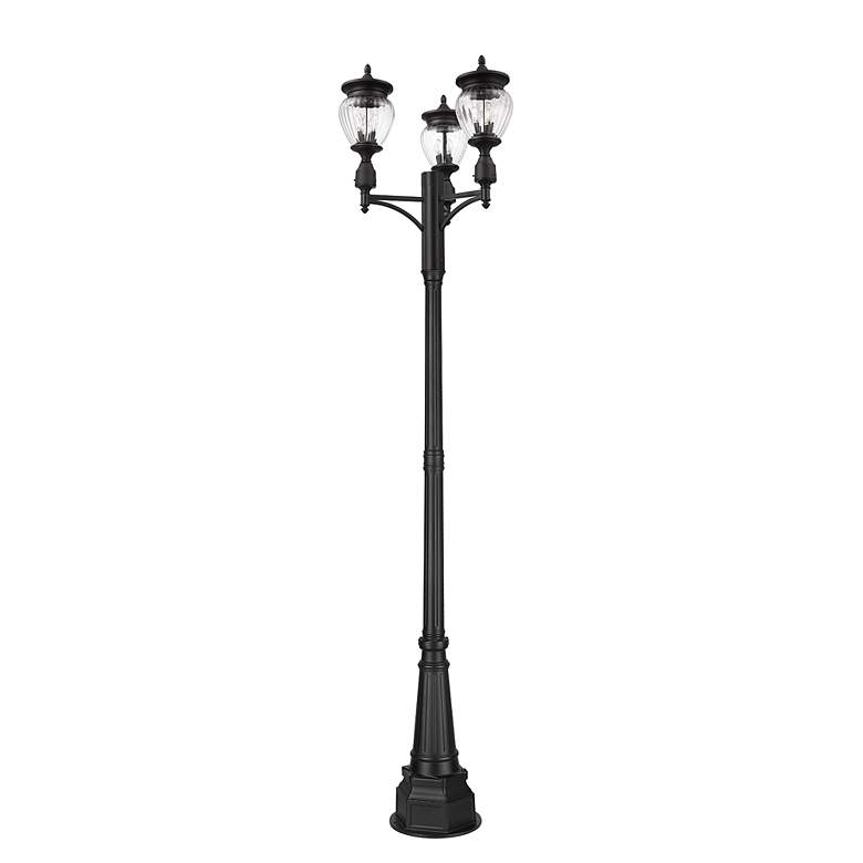 Image 7 Davina by Z-Lite Black 31.5 inch 3 Light Outdoor Post Mounted Fixture more views