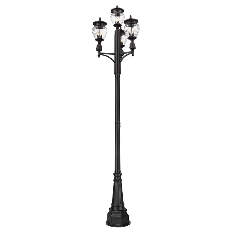 Image 4 Davina by Z-Lite Black 31.5 inch 3 Light Outdoor Post Mounted Fixture more views