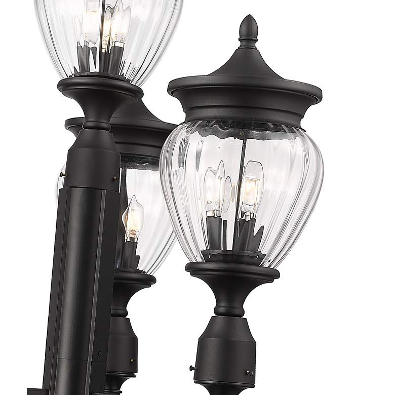 Image 6 Davina by Z-Lite Black 31.5 inch 3 Light Outdoor Post Mounted Fixture more views