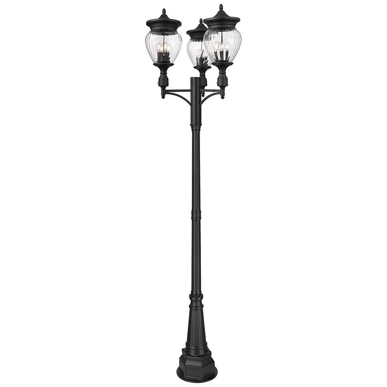Image 1 Davina by Z-Lite Black 34.5 inch 4 Light Outdoor Post Mounted Fixture
