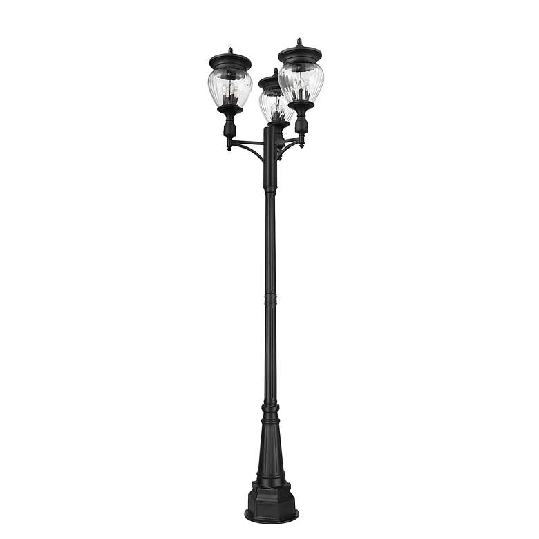 Image 7 Davina by Z-Lite Black 34.5 inch 4 Light Outdoor Post Mounted Fixture more views
