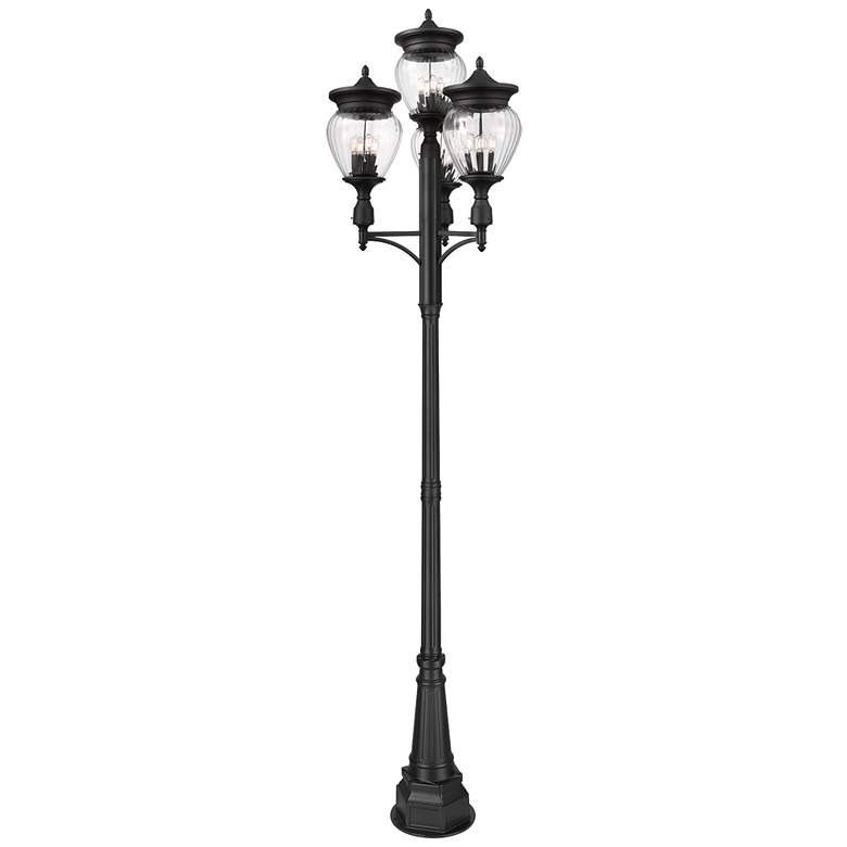 Image 1 Davina by Z-Lite Black 34.5 inch 4 Light Outdoor Post Mounted Fixture
