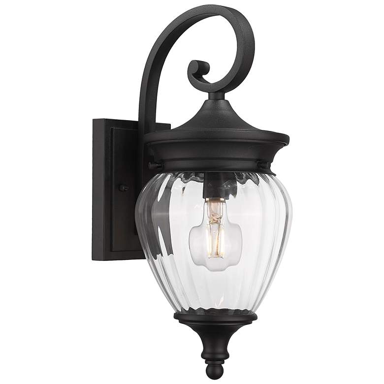 Image 1 Davina by Z-Lite Black 7 inch 1 Light Outdoor Wall Light
