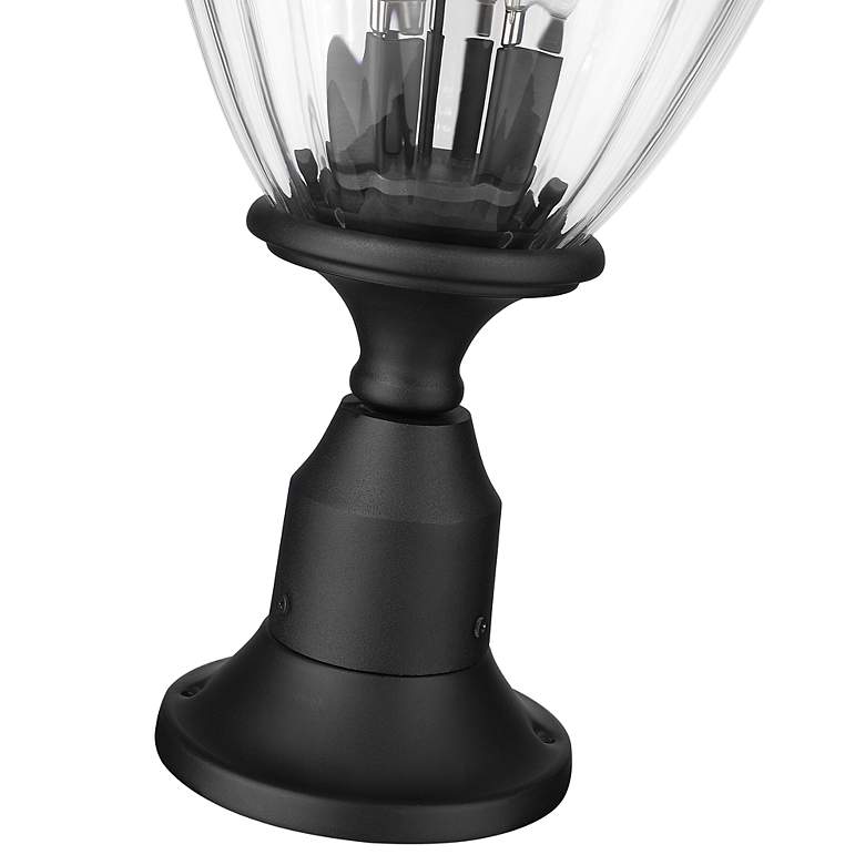 Image 6 Davina by Z-Lite Black 9 inch 3 Light Outdoor Pier Mounted Fixture more views