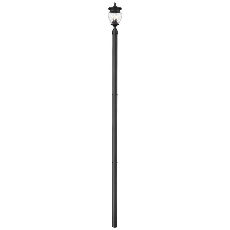 Image 1 Davina by Z-Lite Black 9 inch 3 Light Outdoor Post Mounted Fixture