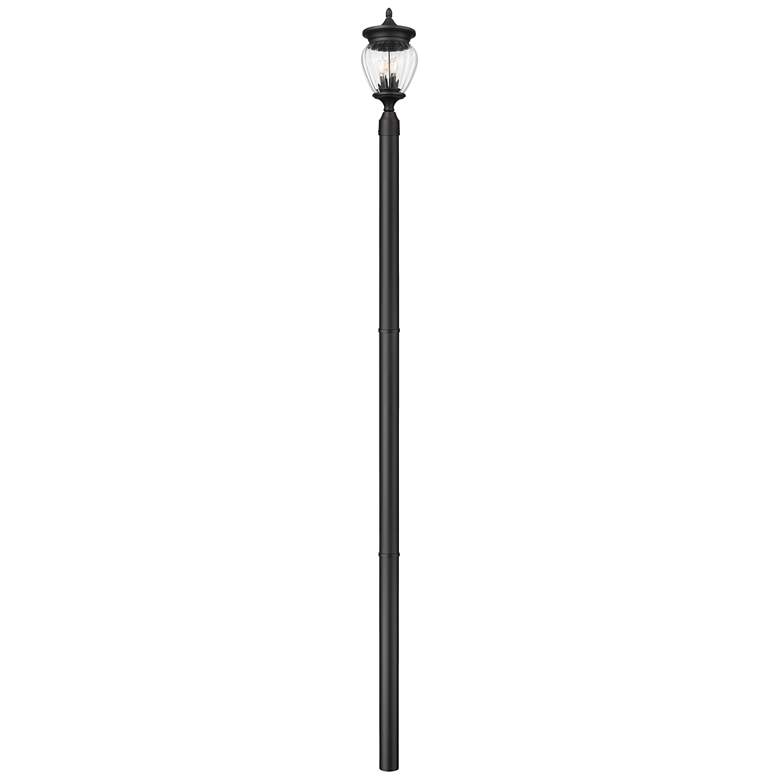 Image 1 Davina by Z-Lite Black 9 inch 3 Light Outdoor Post Mounted Fixture