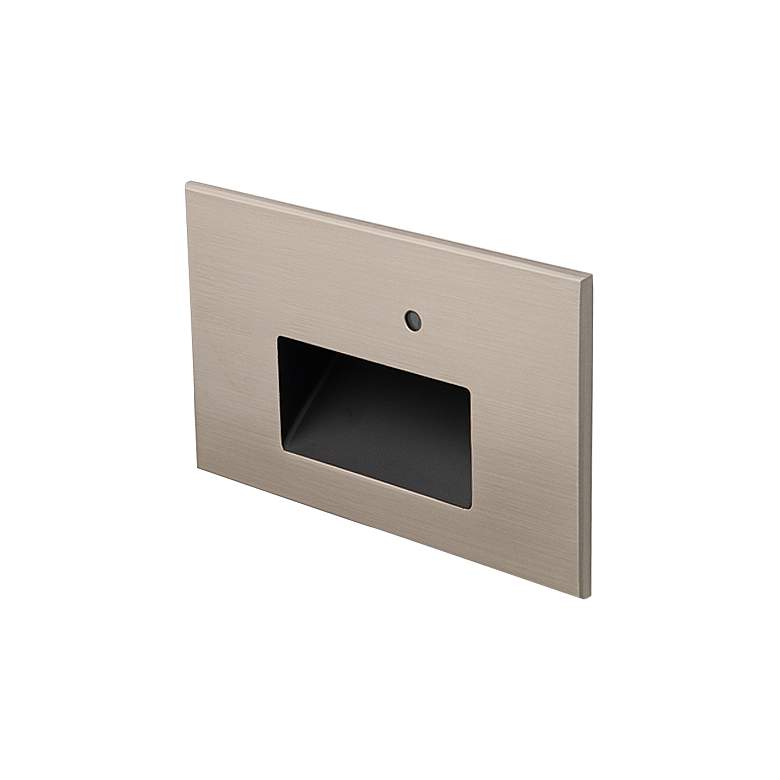 Image 1 Davis 5" Wide Brushed Nickel LED Step Light with Photocell