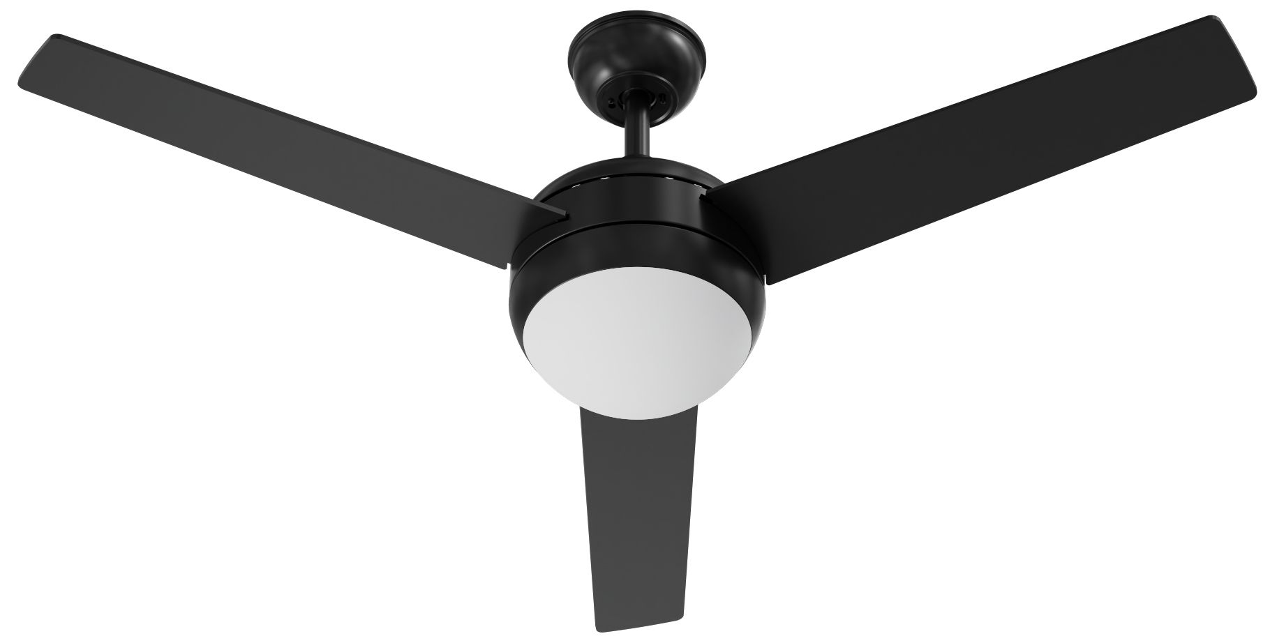 Image 2 Davis 52" Wide 3-Blade Black LED Ceiling Fan
