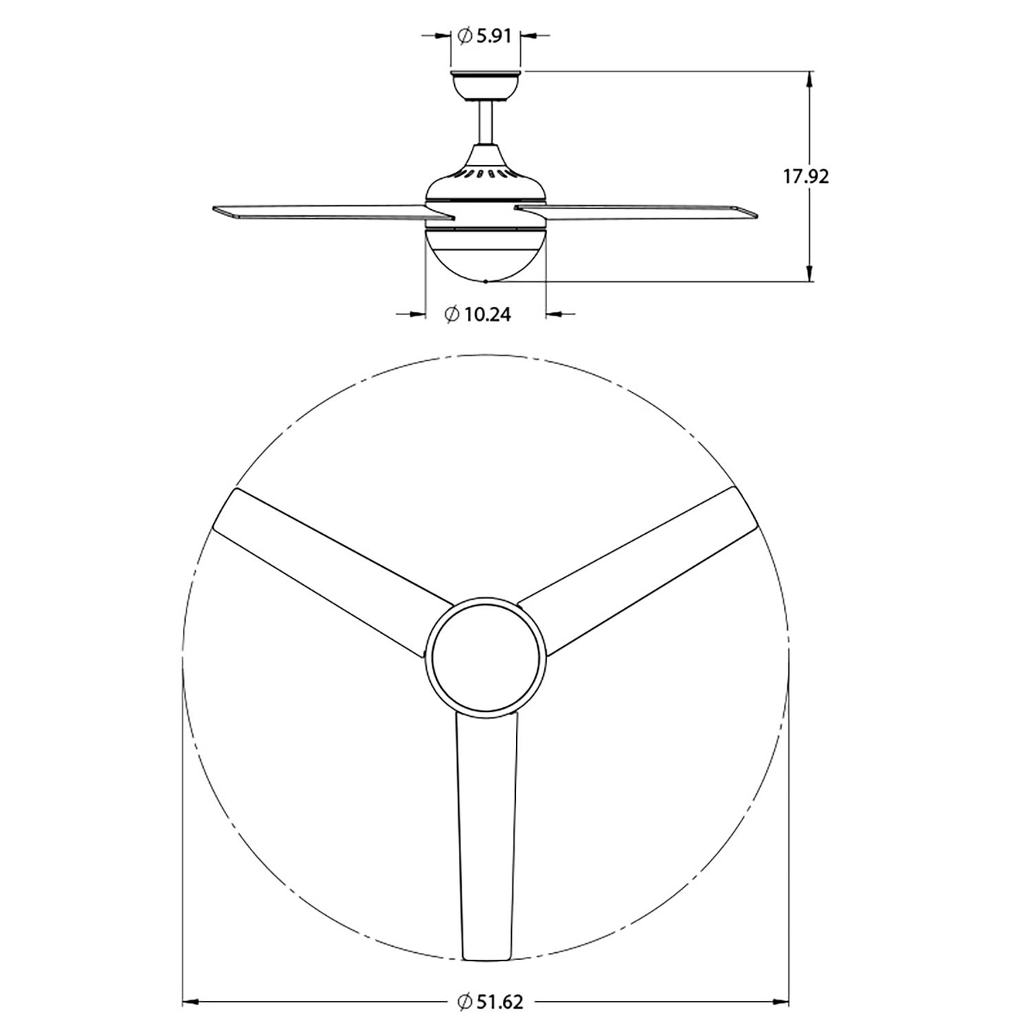 Image 7 Davis 52" Wide 3-Blade White LED Ceiling Fan more views
