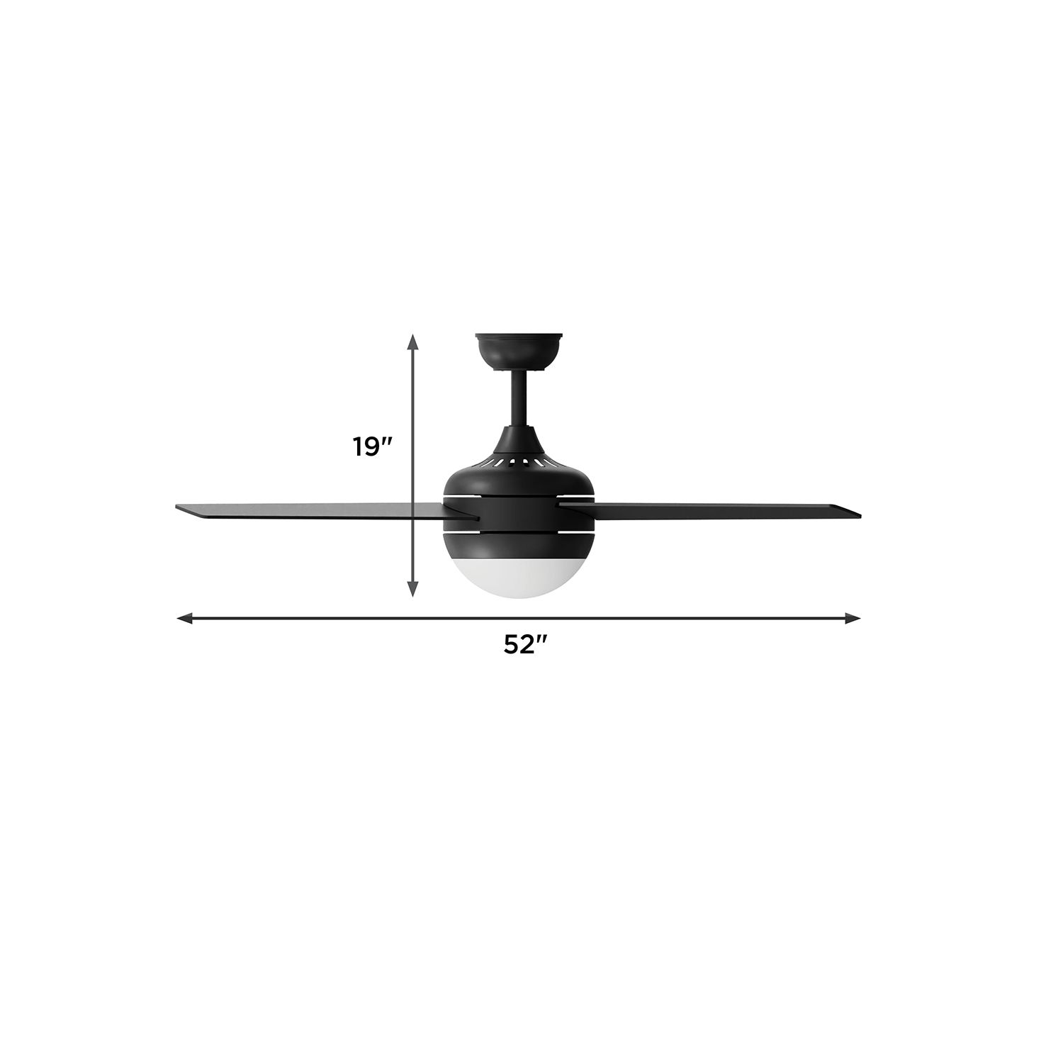Davis 52" Wide 3-Blade White LED Ceiling Fan