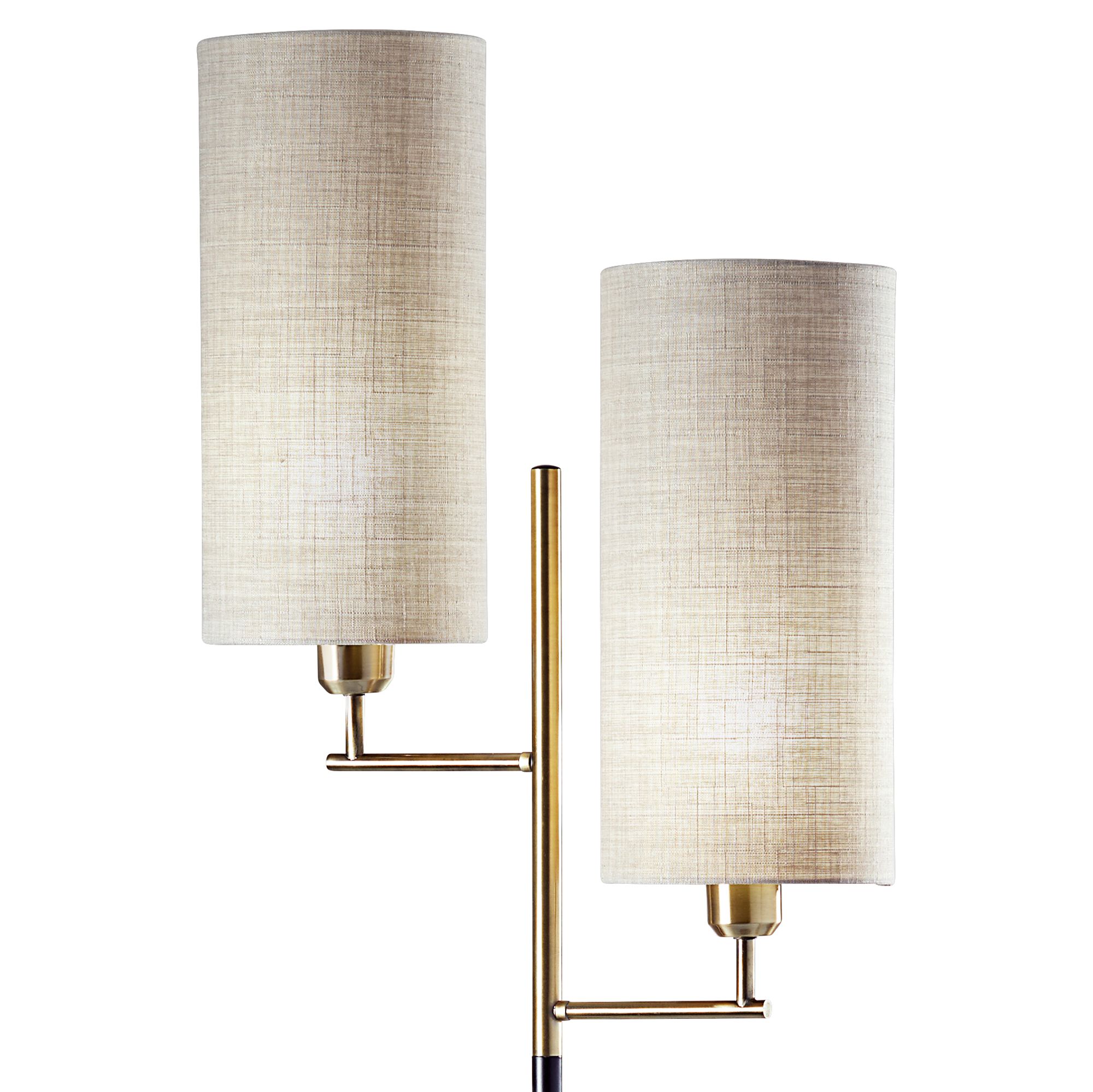 Image 3 Davis Matte Black and Antique Brass Floor Lamp more views
