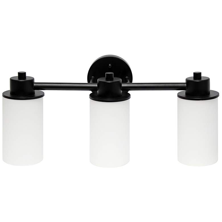 Image 2 Davity 20 3/4" Wide Black 3-Light Vanity Bath Light