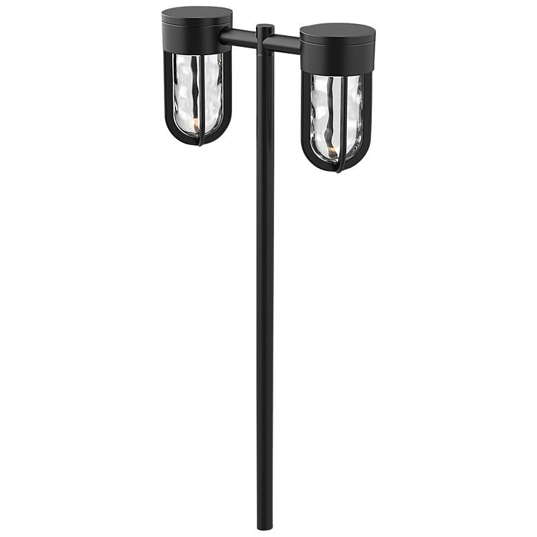 Image 1 Davy 23 3/4"H Black Aluminum 2-Light LED Outdoor Path Light