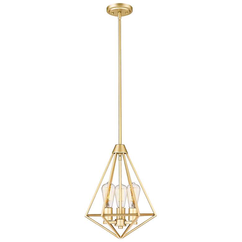 Image 2 Dawes 13" Wide Modern Gold 3-Light Pendant