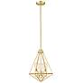 2_Dawes 13" Wide Modern Gold 3-Light Pendant