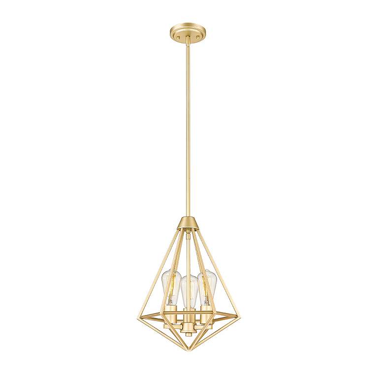 Image 3 Dawes 13" Wide Modern Gold 3-Light Pendant more views