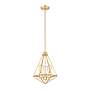 3_Dawes 13" Wide Modern Gold 3-Light Pendant more views