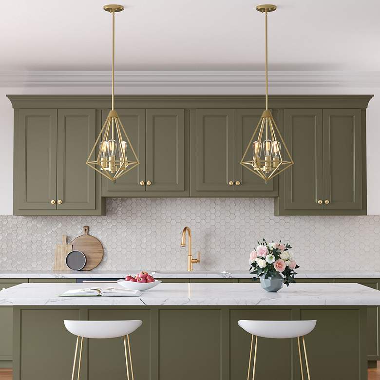 Image 5 Dawes 13" Wide Modern Gold 3-Light Pendant more views