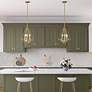 5_Dawes 13" Wide Modern Gold 3-Light Pendant more views