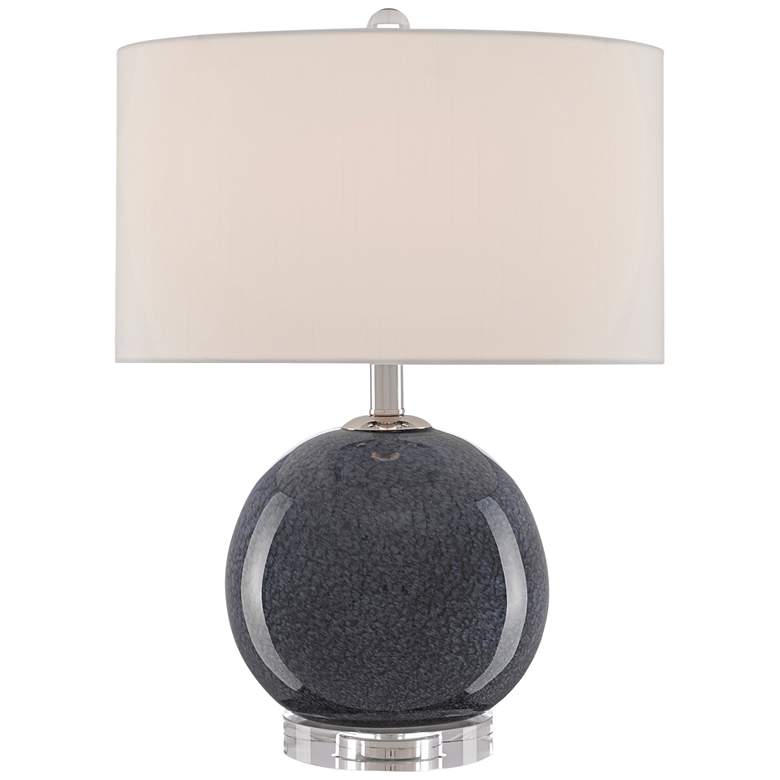 Image 1 Dawney 19 1/4 inch High Dark Blue Glass Accent Table Lamp