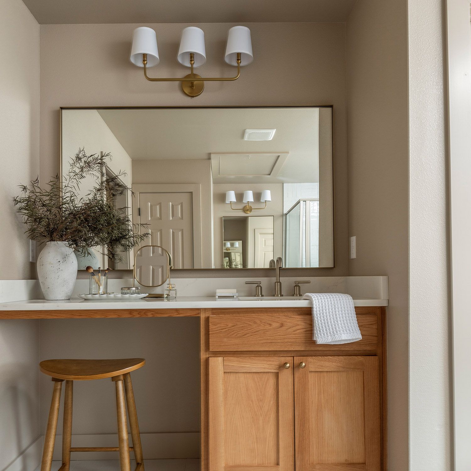 Image 5 Dawson 25 1/2" Wide Aged Brass 3-Light Vanity Bath Light more views