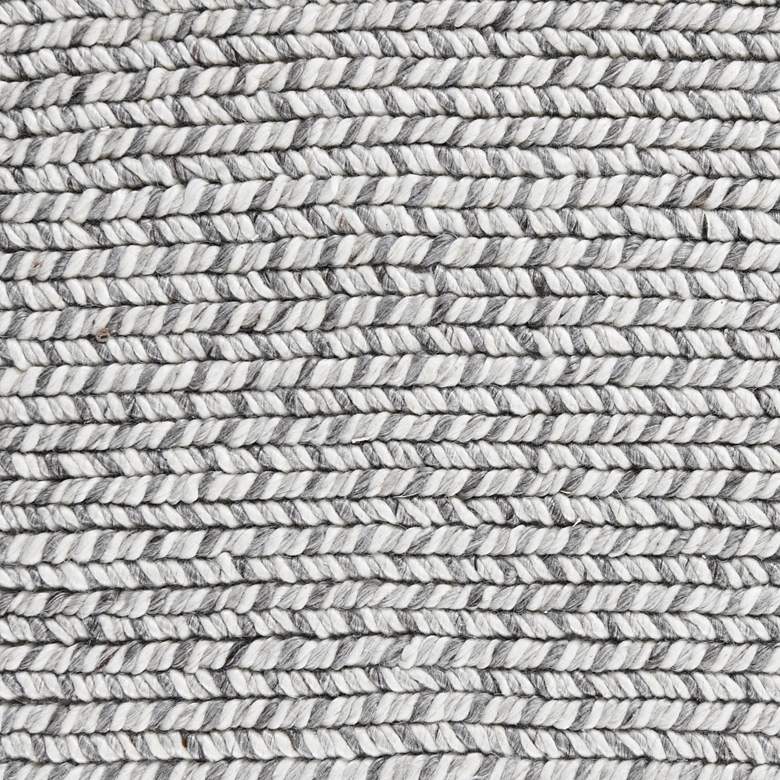 Image 2 Dawson 5'x8' Gray Rectangular Wool Area Rug more views