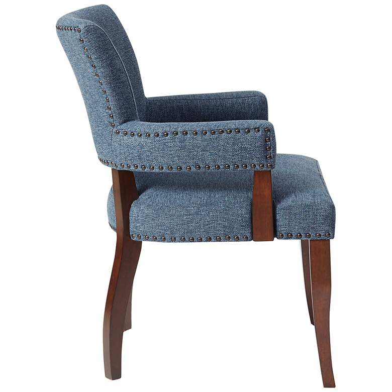 Image 7 Dawson Blue Fabric Dining Armchair more views