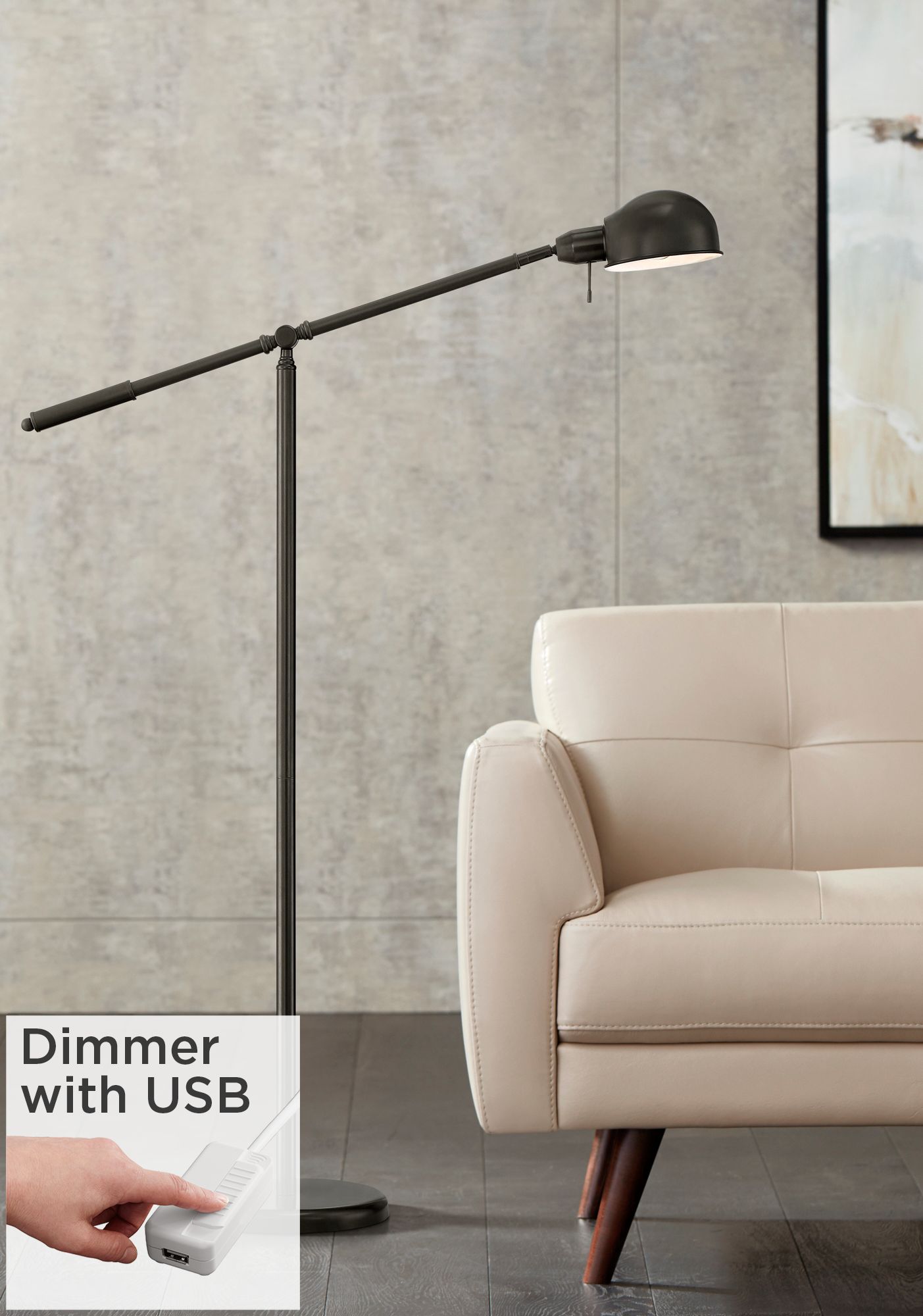 pharmacy floor lamp with dimmer