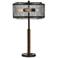 Dawson Dark Bronze and Wood Table Lamp