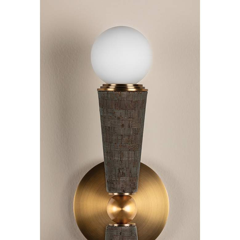 Image 4 Dax 18 3/4" High Patina Brass 2-Light Wall Sconce more views