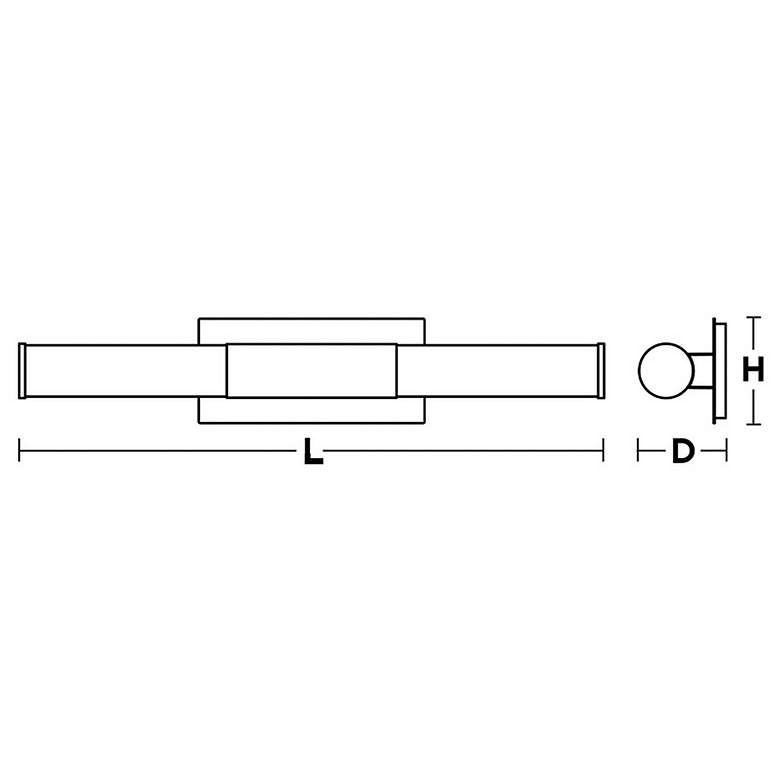 Image 5 Dax 27.1" Wide Satin Nickel LED Bath Light with White Acrylic more views