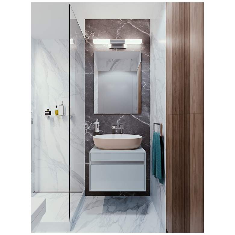 Image 5 Dax 4" Wide 2-Light Satin Nickel LED Bath Light more views