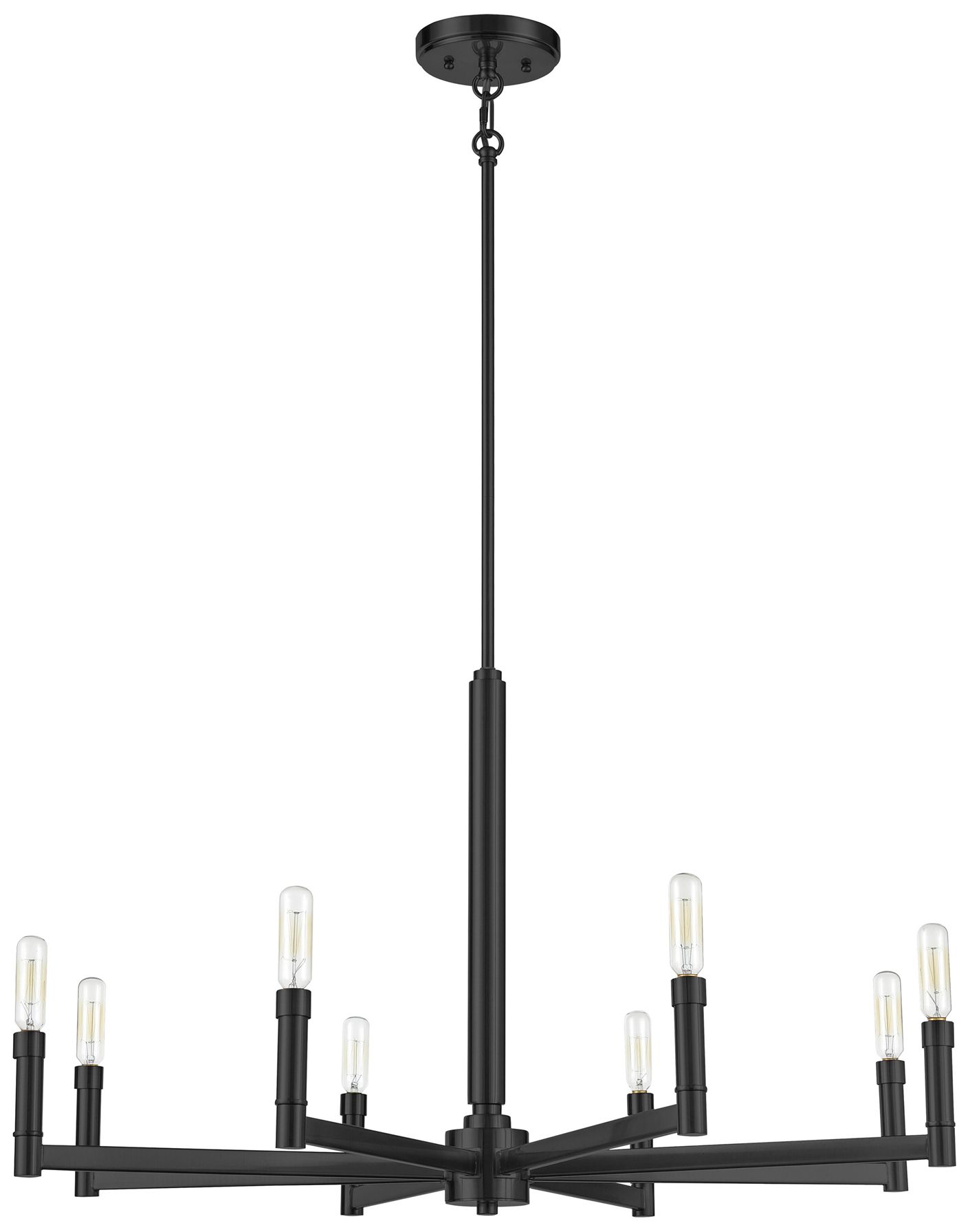 Daxley 31 1/4" Wide Matte Black 8-Light Chandelier