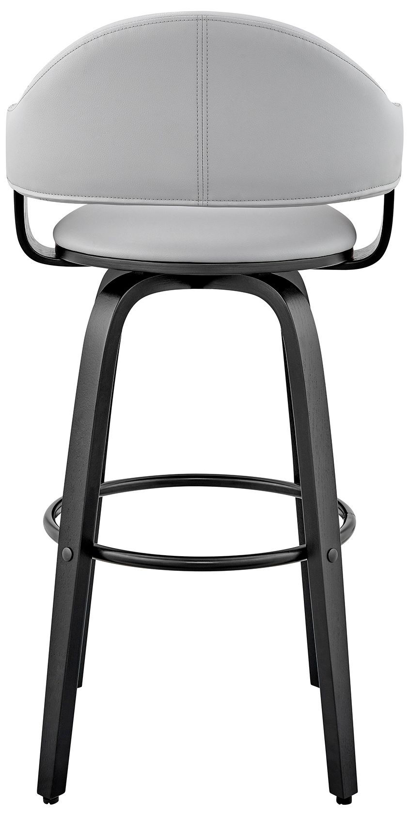 Image 6 Daxton 26 in. Barstool in Black Finish with Gray Faux Leather more views