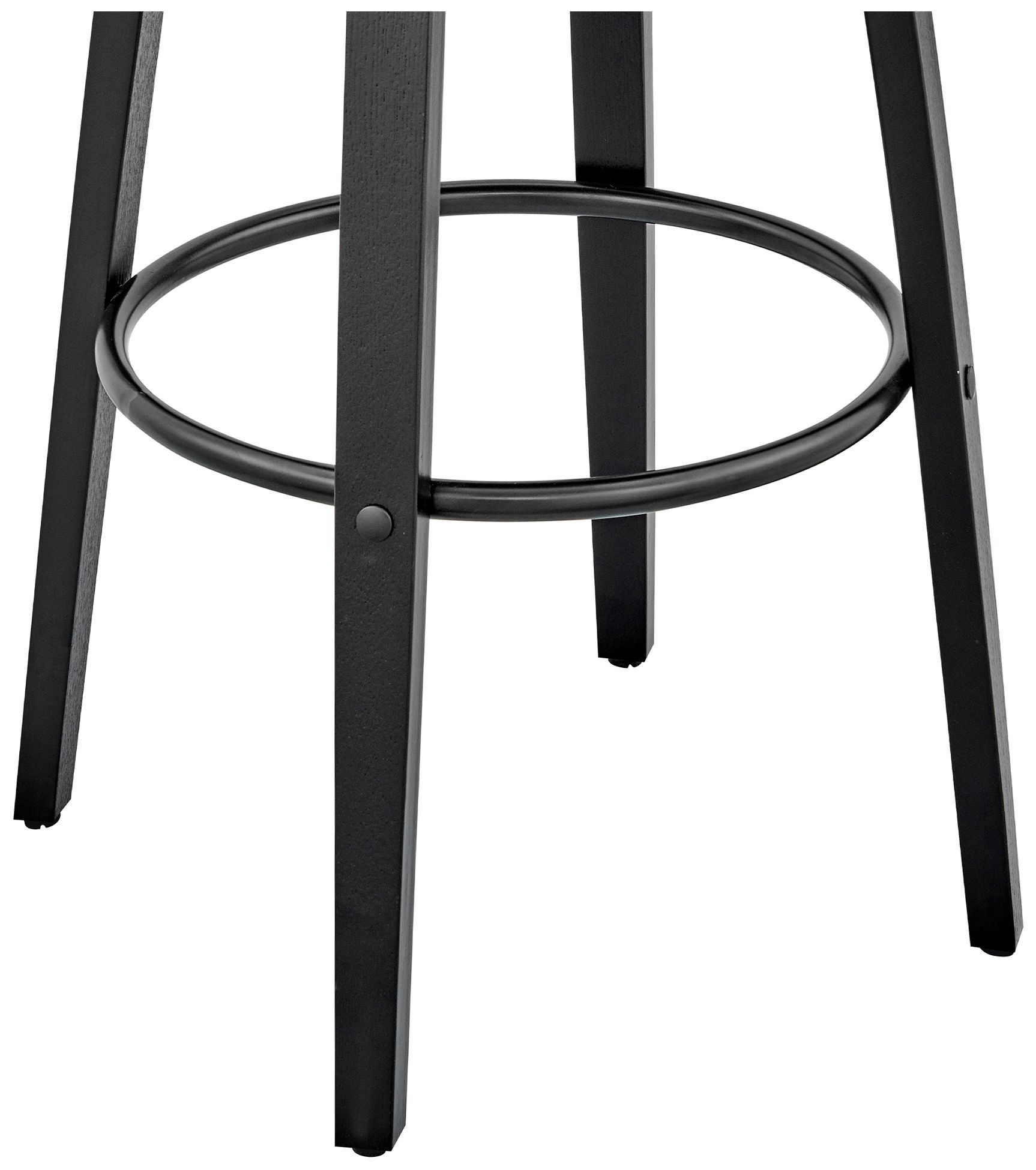 Daxton 26 in. Barstool in Black Finish with Gray Faux Leather
