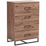 Daxton 27 3/4" Wide Rustic Oak Wood 4-Drawer Storage Chest