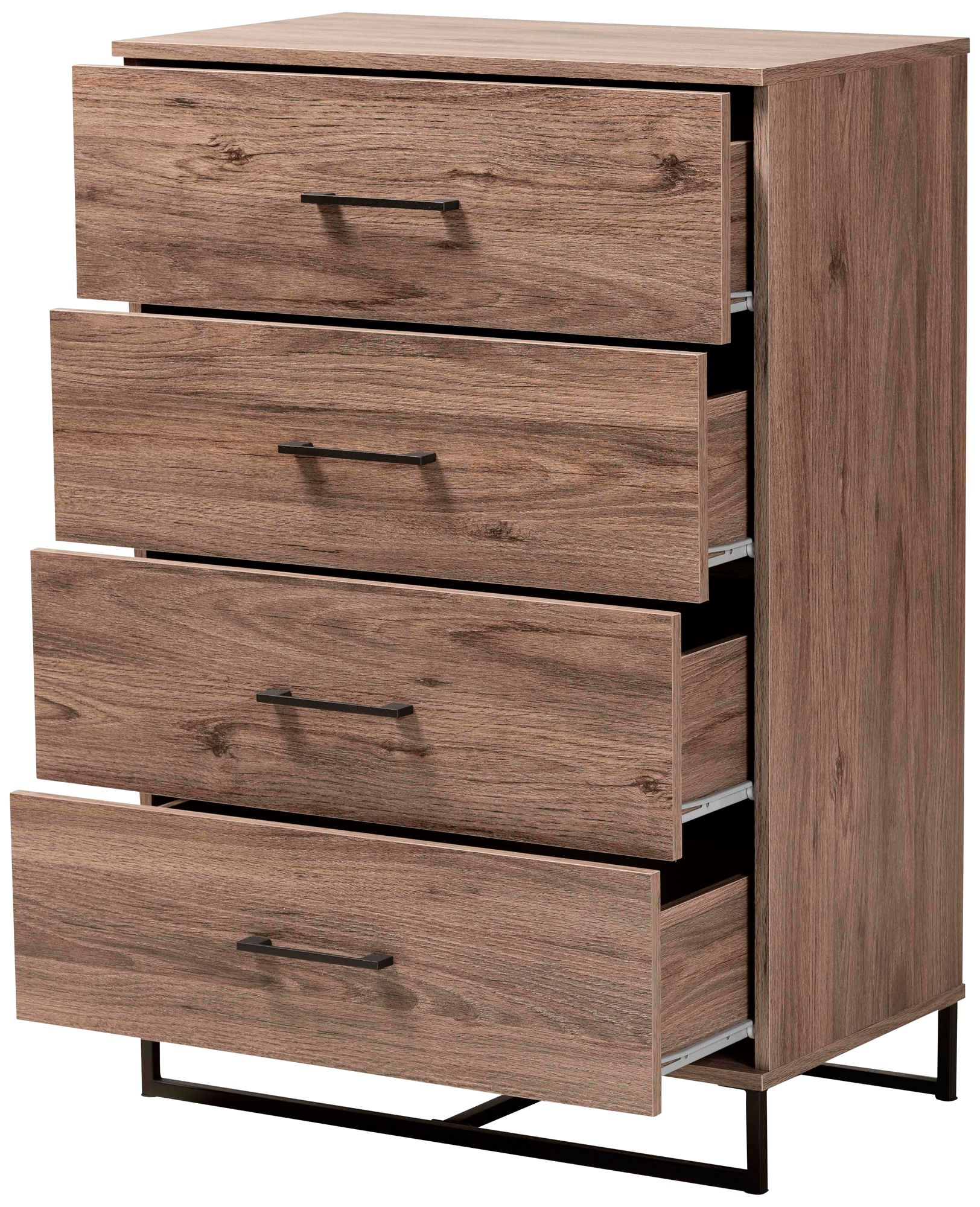 Daxton 27 3/4" Wide Rustic Oak Wood 4Drawer Storage Chest 218Y2